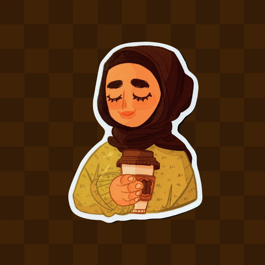 "Hijabi ♥ Coffee" Sticker