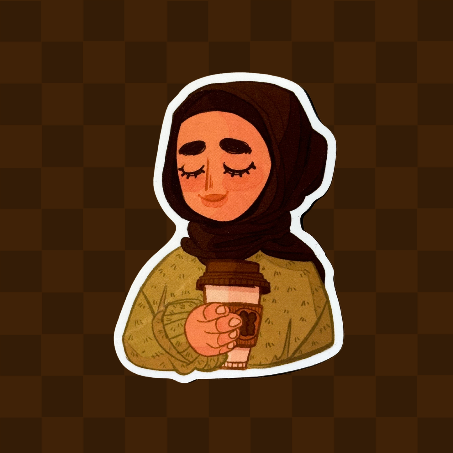 "Hijabi ♥ Coffee" Sticker